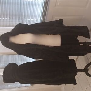 Gorgeous Long Black Faux-Fur Jacket - Size M/L